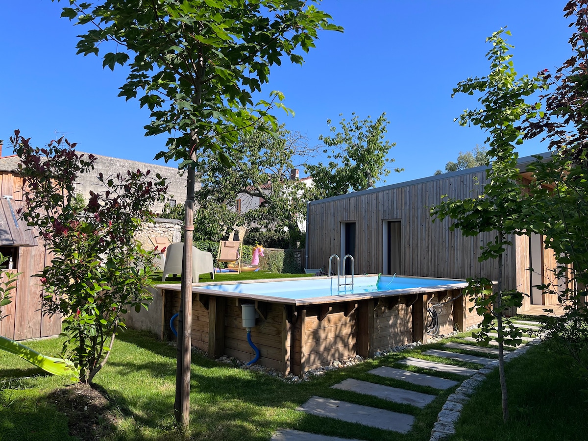 Maison contemporaine, piscine